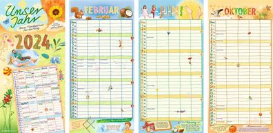 AlphaEdition 103630 Familienkalender Unser Jahr - Unsere Familie - 22 x 45 cm, 5 Spal