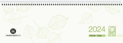 Zettler 602284 Tischquerkalender 146 Recycling - 1 Woche / 1 Seite, 30 x 10 cm, grau