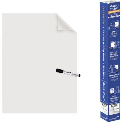 Legamaster 7-159300 25er Flipchart-Folie Magic-Chart Clearboard blanko 60,0 x 80,0 cm