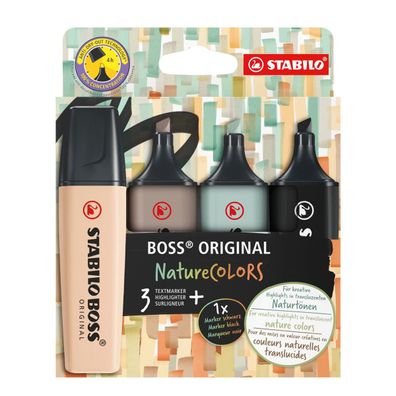 Stabilo EO70/4-2-5 Stabilo BOSS Original Textmarker farbsortiert, 4 St