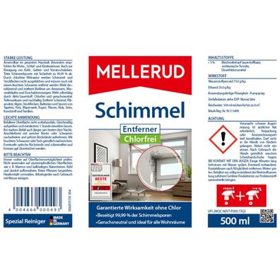 Mellerud 10934 Mellerud Chlorfrei Schimmelentferner 0,5 l