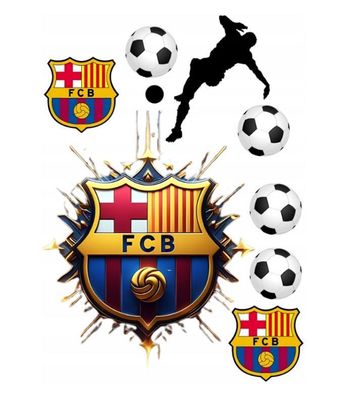 FC Barcelona Essbar FCB Tortenaufleger Torte Geburstag Zuckermasse + NAME