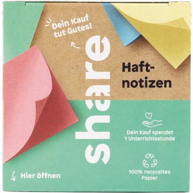share Haftnotizblock Y-08-08-02 400Bl. farbig