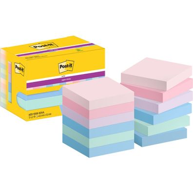 Post-it Haftnotiz 622-12SS-SOUL 476x476mm 90Bl sort 12St