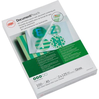 GBC Folientasche DocumentPouch 3200749 DIN A5 125mic 100 St./Pack