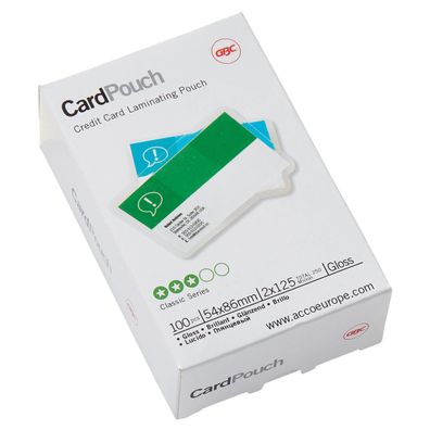 GBC Folientasche CardPouch 3740300 54x86mm 125mic 100 St./Pack