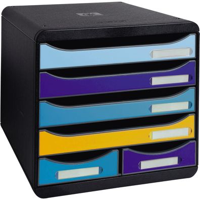 Exacompta Schubladenbox Bee Blue 3124202D 6Schübe farbig