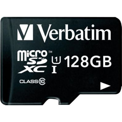 Verbatim Speicherkarte micoSDXC 44085 Class 10 128GB + Adapter