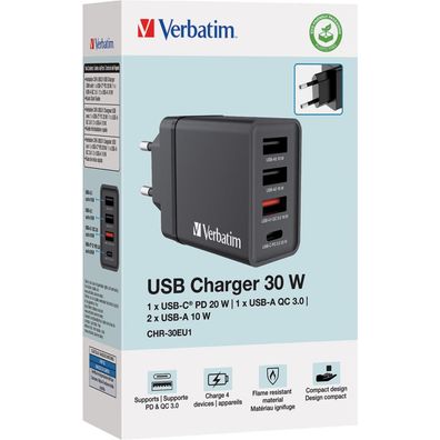 Verbatim Ladegerät 49700 30W 4Ports