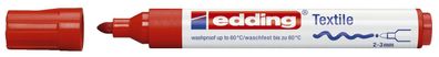 Edding 4-4500002 4500 Textilmarker creative - Rundspitze, 2-3 mm, rot