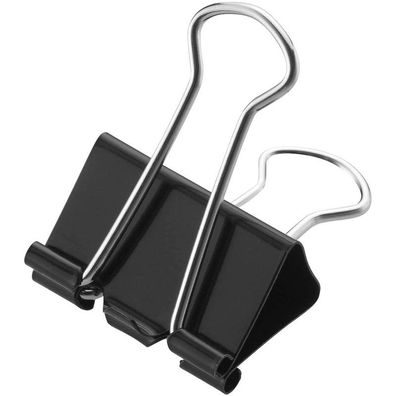 Westcott E-10712 00 12er Foldbackklammern schwarz 2,5 cm