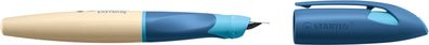 Stabilo 5013/25-41 Schulfüller EASYbirdy® Timber - Linkshänder Feder A, blau/holzfarb