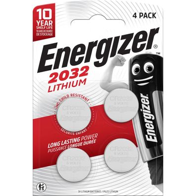Energizer Knopfzelle CR2032 235mAh 3V 4St