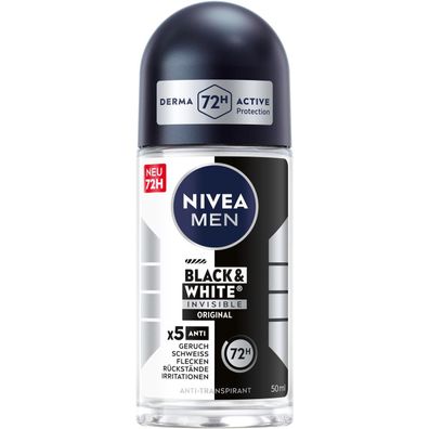 NIVEA MEN Deoroller Black&White Invisible 82245 50ml