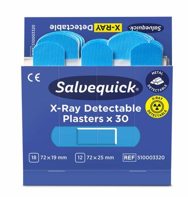 Cederroth 510003320 6er Salvequick X-Ray Detectable Nachfüllpackung