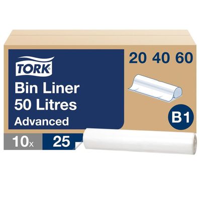 tork 204060 TORK Abfallsack, transparent, 50 Liter