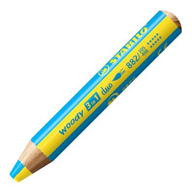 Stabilo 882/205-450 Stabilo Multitalentstift woody 3 in 1 duo, gelb/cyanblau