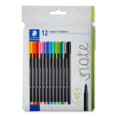 Staedtler Fineliner triplus rPP 334 C12 sort 12St
