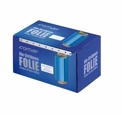 Aluminiumfolie Comair Alu-Strähnen-Folie blau 14 my, 12 cm breit, 150 m