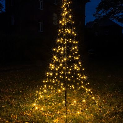 LED Tannenbaum GALAXY 1,5x1,15m 180 warmweiße LEDs außen Timer 36214