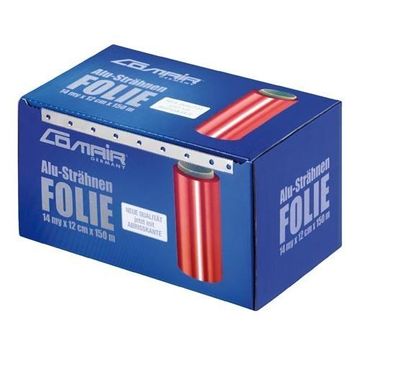 Aluminiumfolie Comair Alu-Strähnen-Folie rot 14 my, 12 cm breit, 150 m