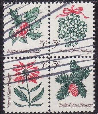 USA [1964] MiNr 0869-72 x ( O/used ) [01] Weihnachten 4er