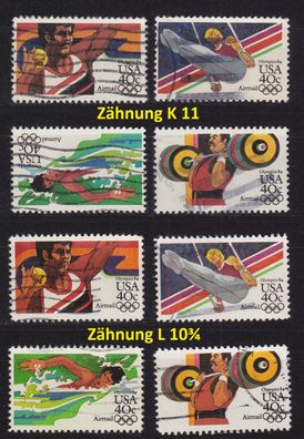 USA [1983] MiNr 1622-25 ( O/used ) [02] Olympiade Satz A, F