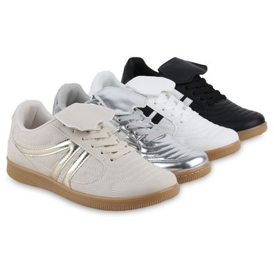 VAN HILL Damen Sneaker Low Schnürer Sportliche Freizeit Gesteppte Schuhe 841695