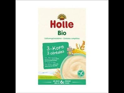 Holle 6x Bio-Vollkorngetreidebrei 3-Korn 250g