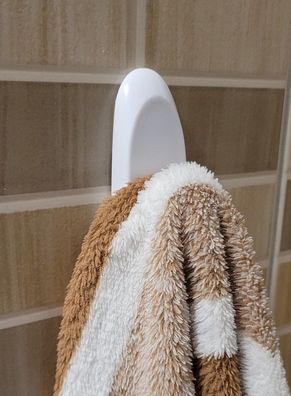 Uno Wandhaken Oval 2x Einzelhaken Weiss Handtuchhaken "ProduktEconomy"