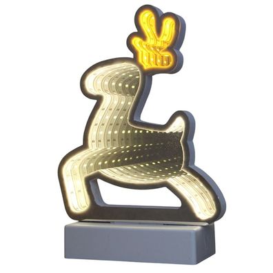 LED-Rentier Infinity Effekt 51 LED Batterie oder USB 16,5x5,5x23,5cm 36307