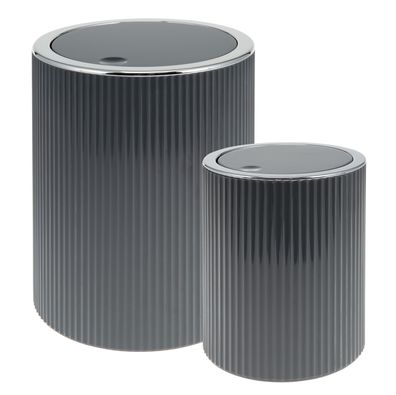 bremermann Kosmetikeimer 2er Set Gavello mit Schwingdeckel | Mini 1,5 L und 5,5 L Bad