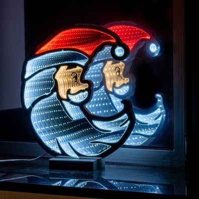 LED-Halbmond-Santa Infinity Effekt 159 LED innen IP20 25,5x7x29cm 36033