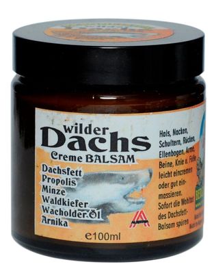 Dachsfett Creme Balsam Wilder Dachs Gelenks-Muskel-Sehnenbalsam 100 ml