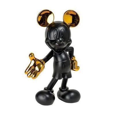 Dekofigur - Mickey Mouse - Pop-Art Micky Maus Sammlerfigur Disney mit Goldakzent Icon