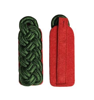 Grün Majorsgeflecht Rundschnur auf rotem Filz - Schultergeflechte