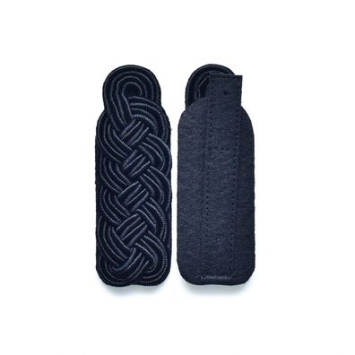 Schultergeflechte - Majorsgeflecht Flachschnur Schwarz