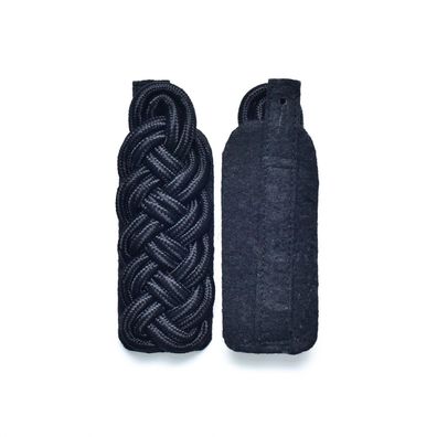 Schwarz Majorsgeflecht Rundschnur - Schultergeflechte