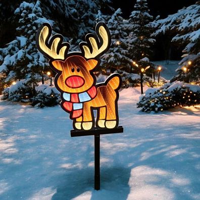 LED-Rentier IP44 Infinity Effekt 222 SMD LED 40 + 50cm Erdspieß 36353