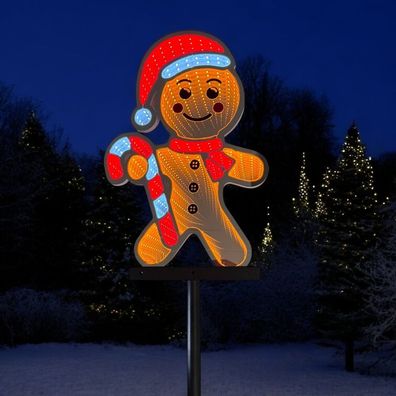 LED-Lebkuchenmann IP44 Infinity Effekt 201 SMD LED 40 + 50cm Erdspieß 36352