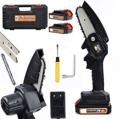 Rosfix Set Akku-Kettensäge BPW21V – 21V 800W mit Teleskopstange 220cm