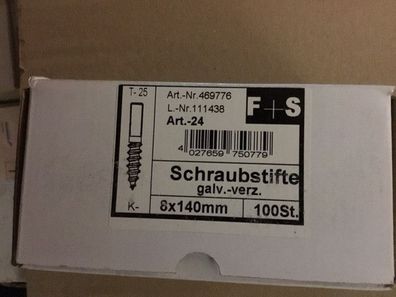 Stockschrauben Schraubstifte verzinkt Holzgewinde metrisches Gewinde Palette 56