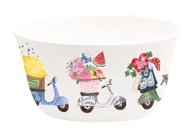 Silke Leffler Porzellan Müslischale "Roller "Das Leben ist eine Reise"