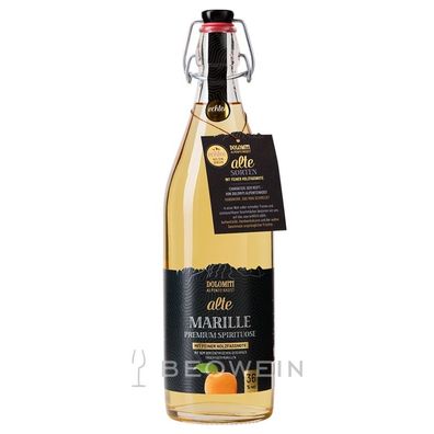 Dolomiti Alte Marille aus dem Holzfass 1,0 l - Obstschnaps