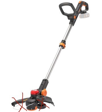 WORX WG173E.9 Nitro 20V Akku Rasentrimmer Brushless 33cm PowerShare Solo