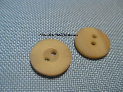 1 Kunststoffknopf beige 15x3mm 2 Loch 2mm Nr 4643