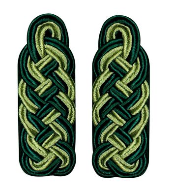 Schultergeflechte - Majorsgeflecht gold/grün (Flachschnur)