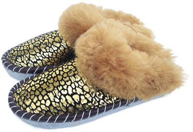 Lammfell Warme Hausschuhe Mules Latschen Gr.40 NEU, Schaffell/ -leder Handarbeit B.7