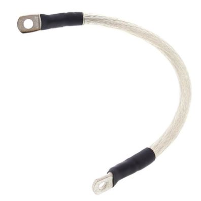 12" Silver Cable with 1/4" & 5/16" Lug Terminal