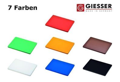 60/50/40 x 40/30cm Kunststoff Schneidebrett Küchenbrett Brett Giesser 7 Farben